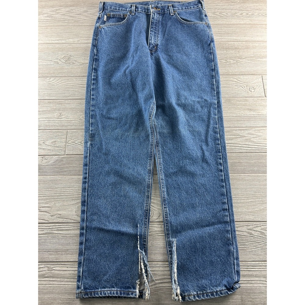 Carhartt B17 DST Relaxed Fit Tapered Leg Heavyweight Denim Jeans 36X34 Blue